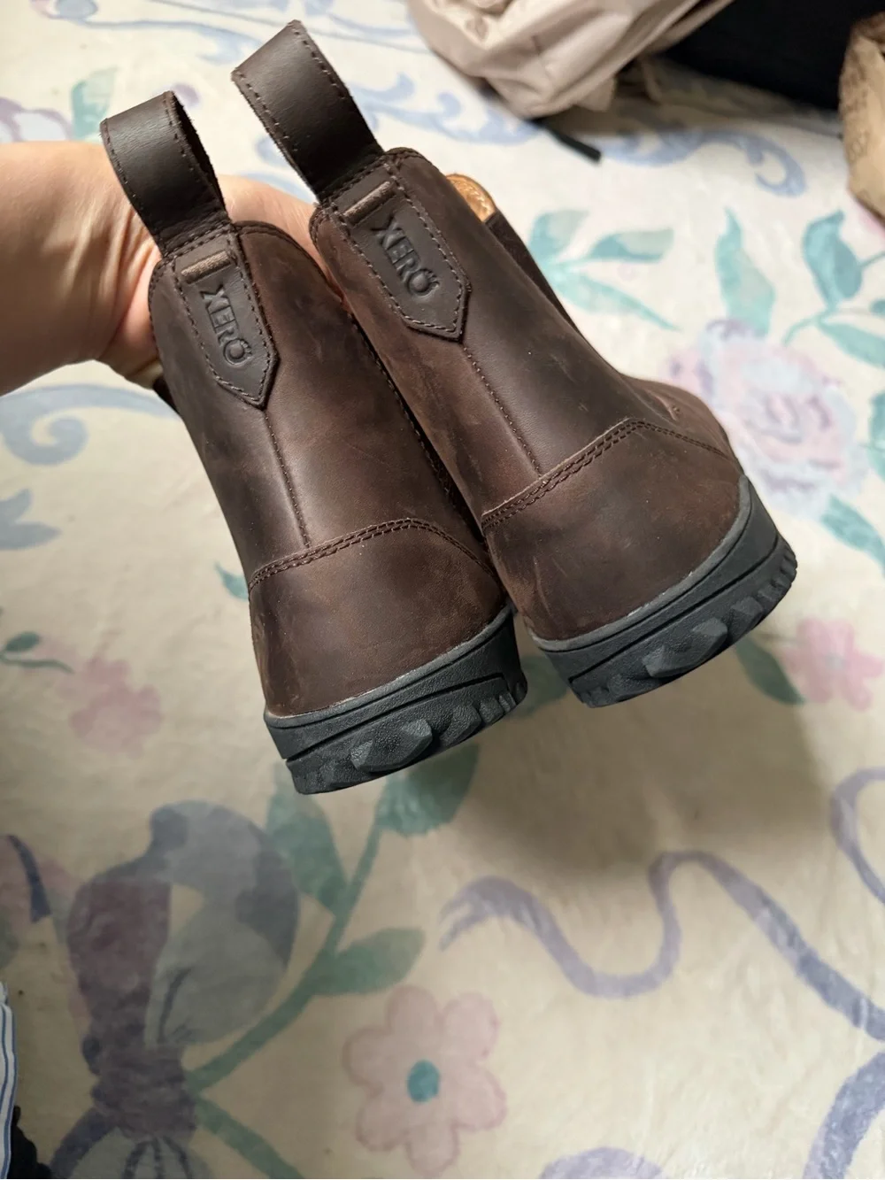 Men's Brown Leather Slip-On Chelsea Work Boots